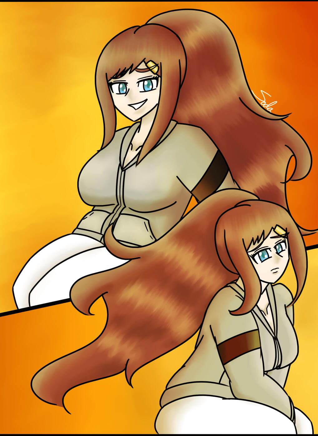 Symphogear XS' main heroines, Laya (left) and Leia (right) Noire!